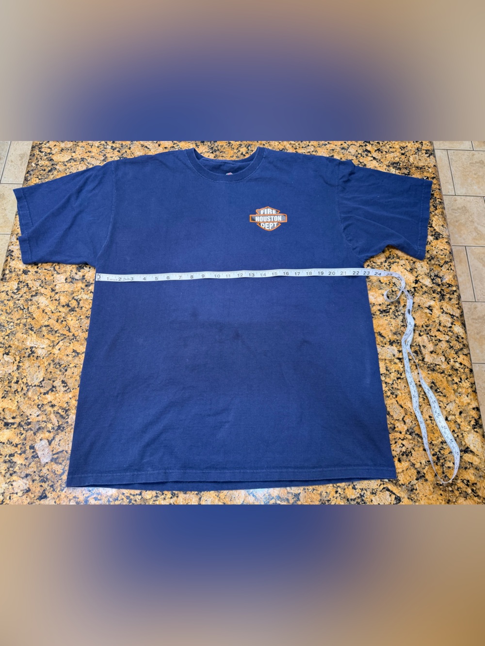 Harley-Davidson Navy T-Shirt with Orange Logo